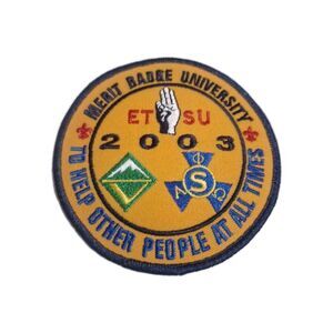 Merit 4" Badge ETSU University To Help Other People At All Times Boy Scouts 2003